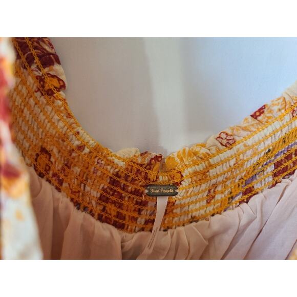 New W/Tag Free People Women's Golden Gate Carmen Off Shoulder Jumpsuit Medium - Picture 7 of 10